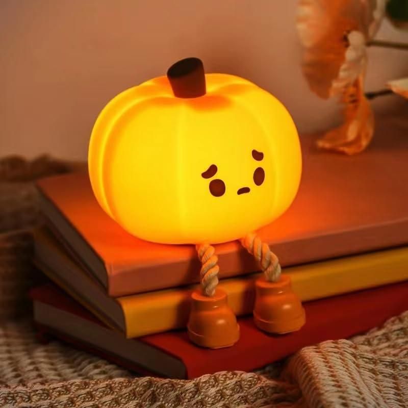 Sad Pumpkin Silicone LED Lamp – Kids & Bedroom Light