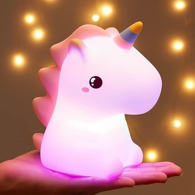 Cute Unicorn Silicone Night Lamp – Soft Glow Light